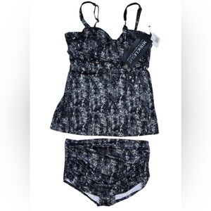 Miraclesuit Two Piece Swimsuit 8/34D Beach Vacation Resortwear Coastal‎
